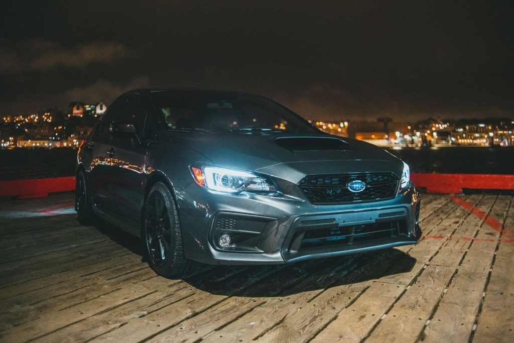 sports car at night